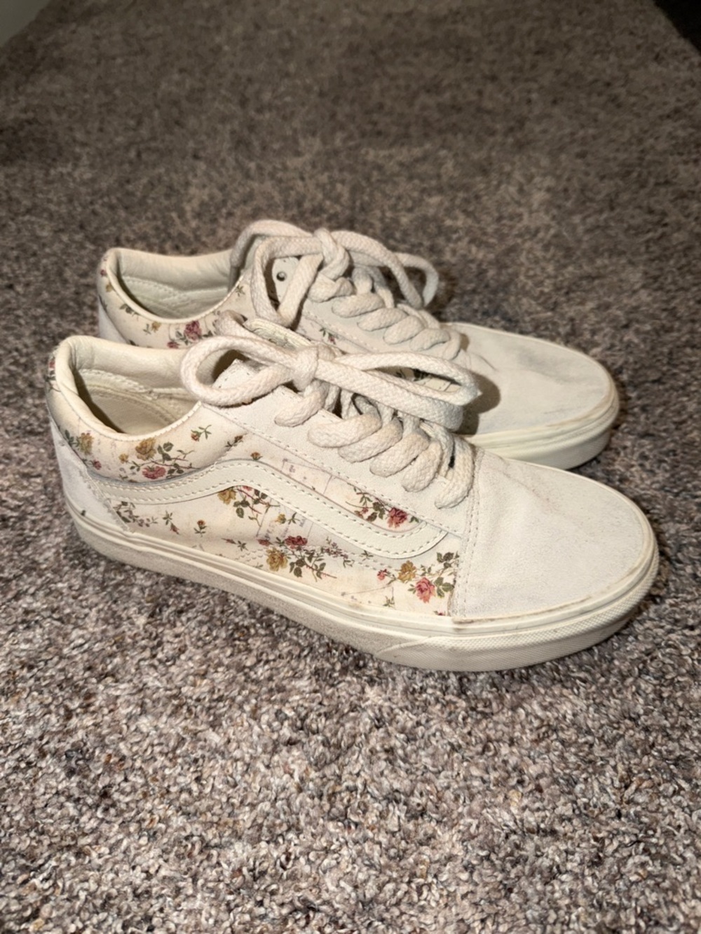VANS Floral Cream Low-Top Sneakers